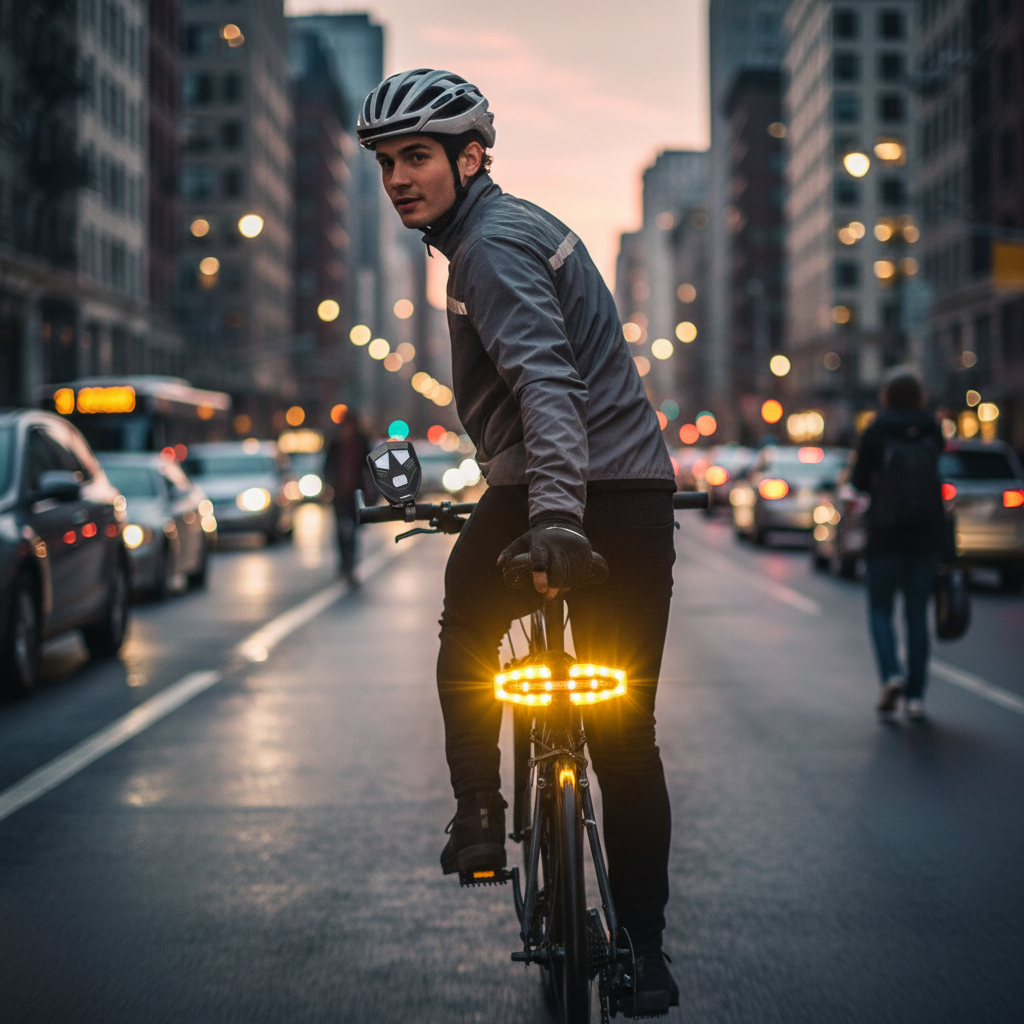 Rechargeable Bike Tail Light with Turn Signals Bicycle Rear Light Wireless Remote Control Warning Cycling Light for Night Riding