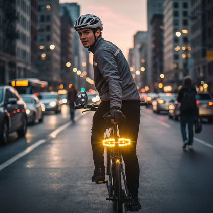 Rechargeable Bike Tail Light with Turn Signals Bicycle Rear Light Wireless Remote Control Warning Cycling Light for Night Riding