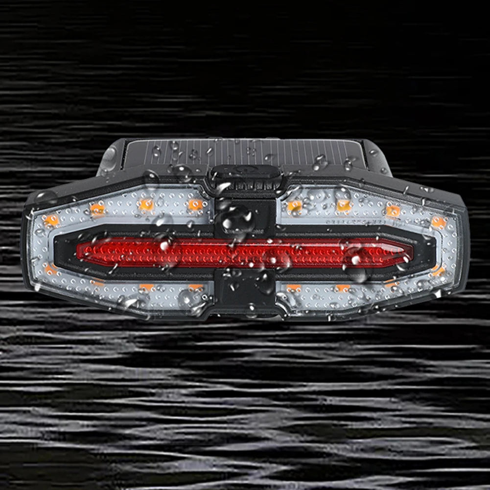 Rechargeable Bike Tail Light with Turn Signals Bicycle Rear Light Wireless Remote Control Warning Cycling Light for Night Riding